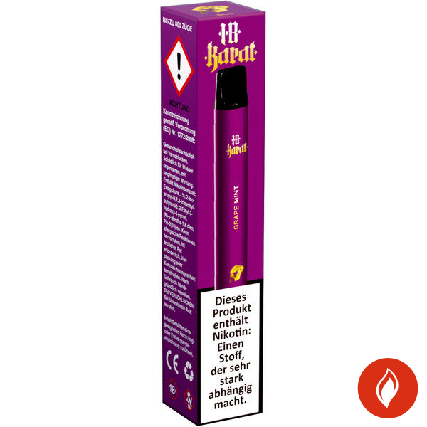 Vqube 18Karat Einweg E-Zigarette Grape Mint 16 mg