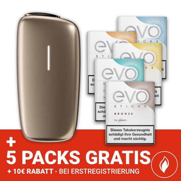 Ploom X Champagne Gold + gratis evo Sticks bei Registrierung