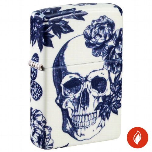 Zippo Color Floral Skull Glow in the Dark Feuerzeug
