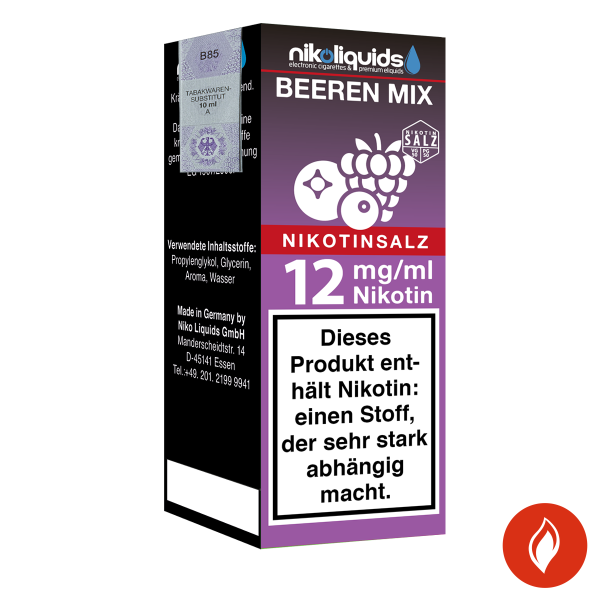 E-Liquid Nikotinsalz Nikoliquids Beeren Mix 12 mg