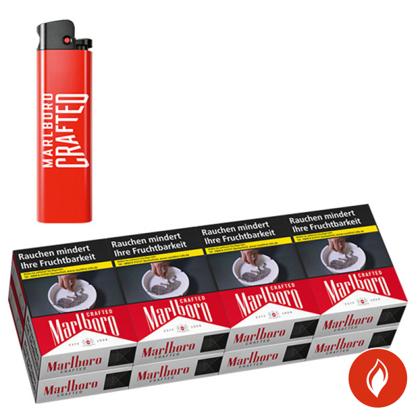 Marlboro Crafted Red 2XL Zigaretten Stange + gratis Feuerzeug