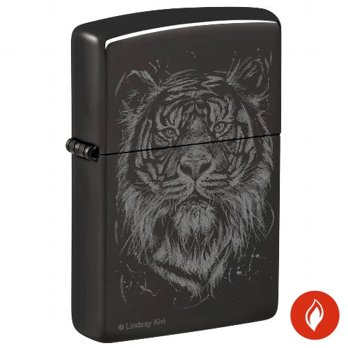 Zippo Ebony Lindsay Kivi Tiger Feuerzeug