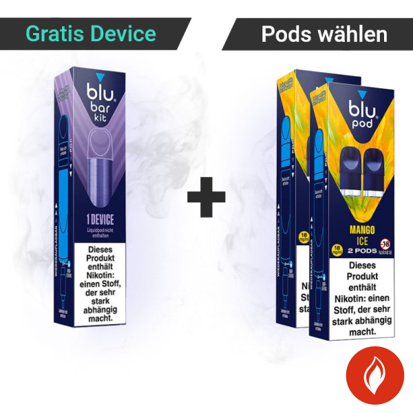 blu bar Kit Prefilled Pods + Gratis Device Aktion