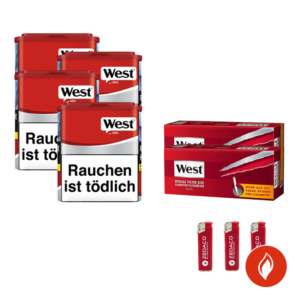 West Volumentabak Red S Dose Aktion Large Extra Hülsen