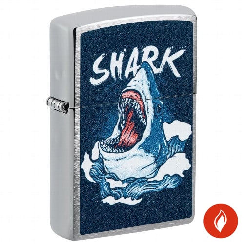 Zippo Chrom Gebürstet Shark Feuerzeug