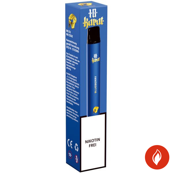 Vqube 18Karat Einweg E-Zigarette Blueberry 0 mg