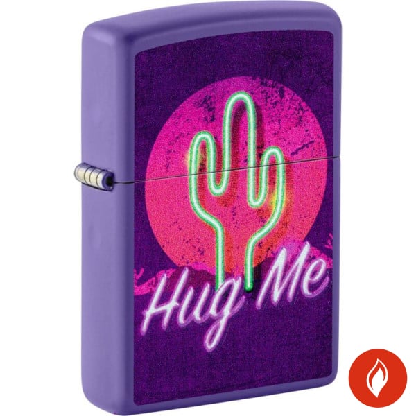 Zippo Purple Retro Cactus Feuerzeug