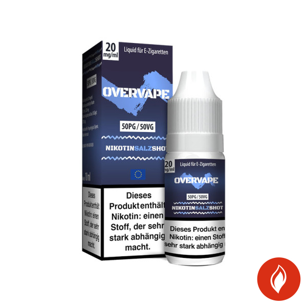 Overvape Nikotinsalzshot 50 PG 50 VG Flasche