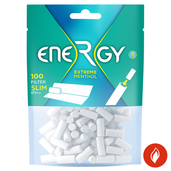 Energy+ Extreme Menthol Filter Tips Packung