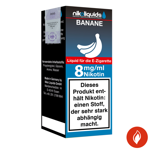 E-Liquid Nikoliquids Banane 8 mg 70 Pg 30 Vg