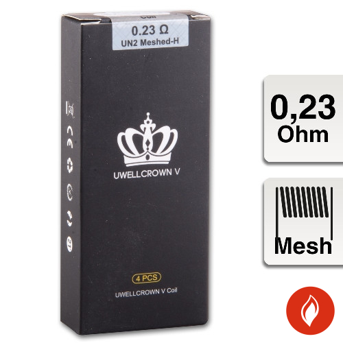 E-Clearomizercoil UWELL Crown 5 0,23 Ohm 4er Packung
