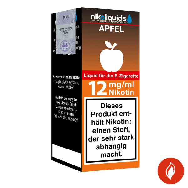 E-Liquid Nikoliquids Apfel 12 mg 70 Pg 30 Vg