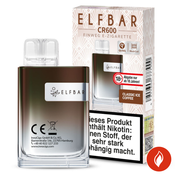 Elfbar CR600 Classic Ice Coffee 20mg Einweg E-Zigarette