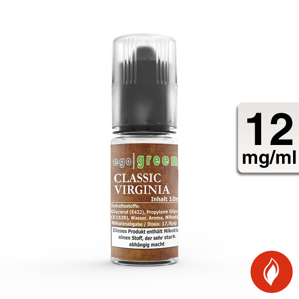 E-Liquid Ego Green Classic Virginia Tobacco 12 mg