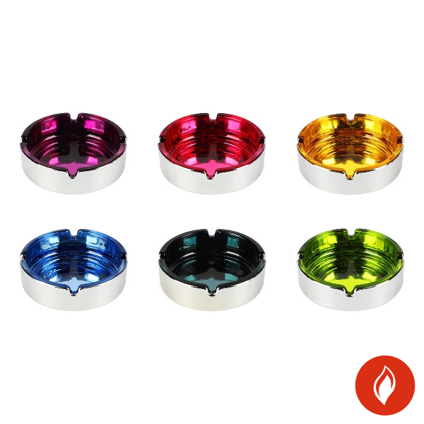 Atomic Glas Aschenbecher Metallc Design