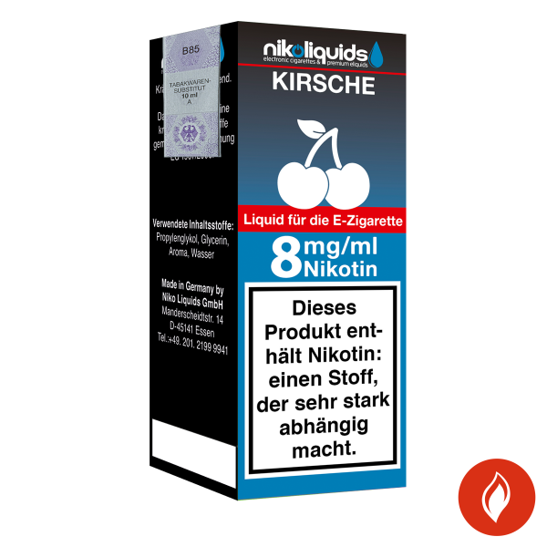 E-Liquid Nikoliquids Kirsche 8 mg 70 Pg 30 Vg