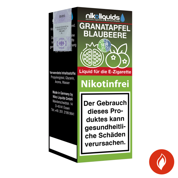 E-Liquid Nikoliquids Granatapfel Blaubeere 0 mg