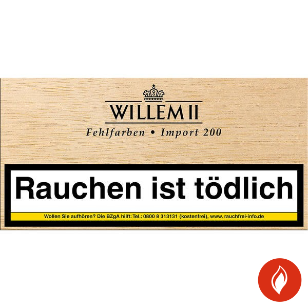 Willem II 200 Sumatra Import Zigarillos 100er Kiste