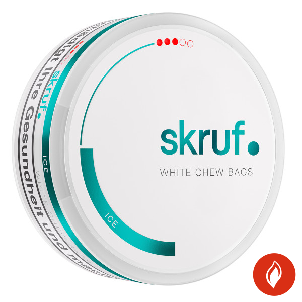 Skruf White Chew Bag Ice Strong #3 Dose