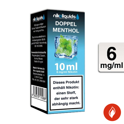 E-Liquid Nikoliquids Doppel Menthol 6 mg 70 Pg/30 Vg