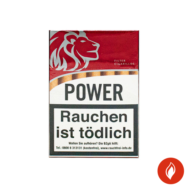 Power Red Filter Zigarillos Schachtel