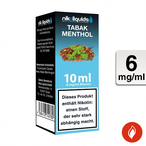 E-Liquid NIKOLIQUIDS Tabak Menthol 6 mg