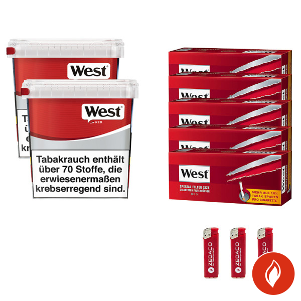 West Volumentabak Red Giga Eimer Aktion Large Extra Hülsen