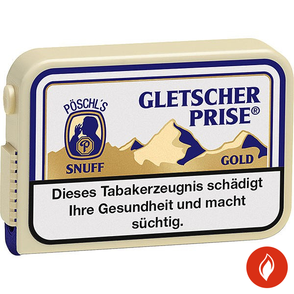Gletscherprise Gold Snuff Schnupftabak Dose
