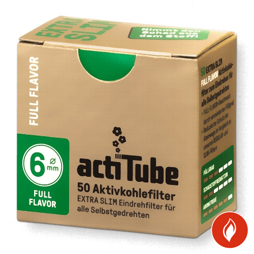 ActiTube Extra Slim 6 mm Aktivkohlefilter