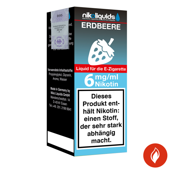 E-Liquid Nikoliquids Erdbeere 6 mg 70 Pg/30 Vg