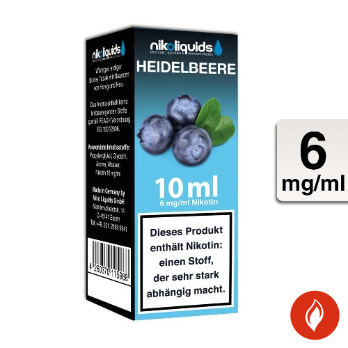 E-Liquid Nikoliquids Heidelbeere 6 mg 70 Pg 30 Vg