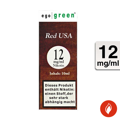E-Liquid Ego Green Red USA Tobacco 12 mg