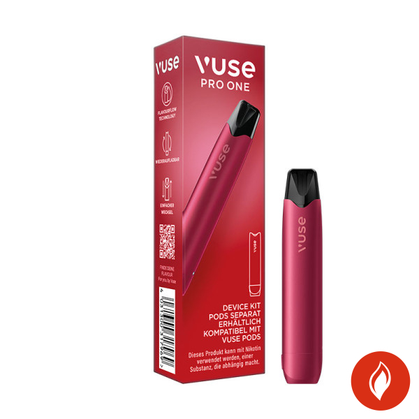 Vuse Pro One Device Pen Red E-Zigarette Side + Gerät
