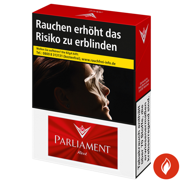 Parliament Red XL Zigaretten Schachtel