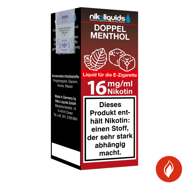 E-Liquid Nikoliquids Doppel Menthol 16 mg 70 Pg 30 Vg