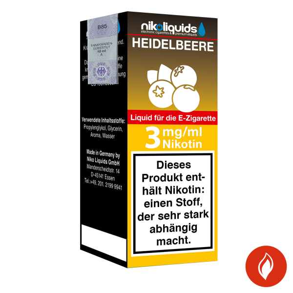 E-Liquid NIKOLIQUIDS Heidelbeere 3 mg