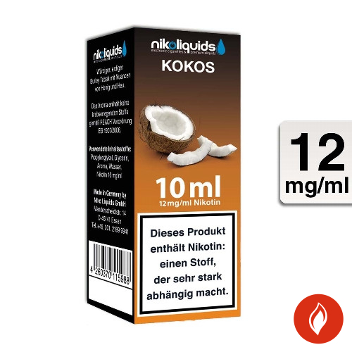 E-Liquid Nikoliquids Kokos 12 mg 70 Pg 30 Vg