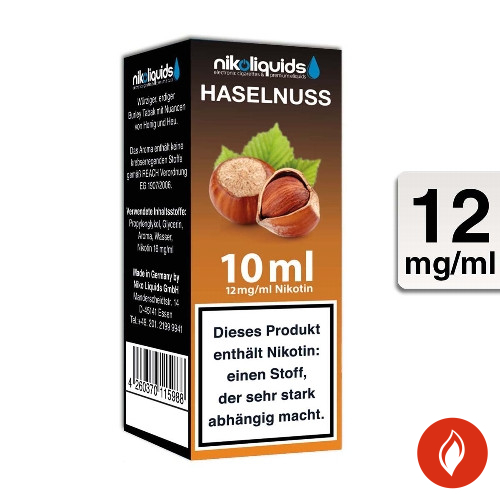 E-Liquid Nikoliquids Haselnuss 12 mg 70 Pg 30 Vg