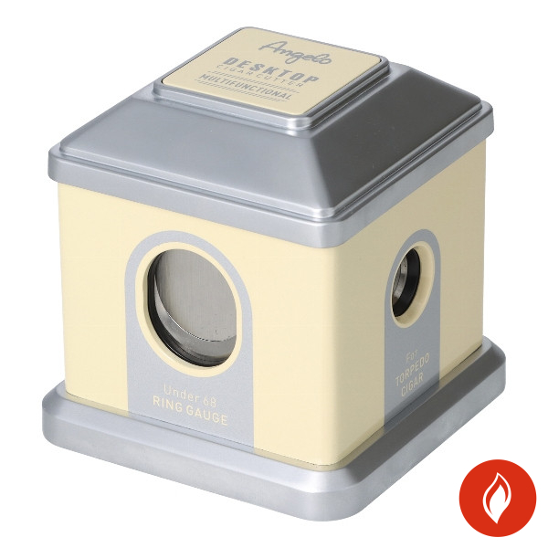 Angelo Tisch Zigarrenabschneider Creme Silber