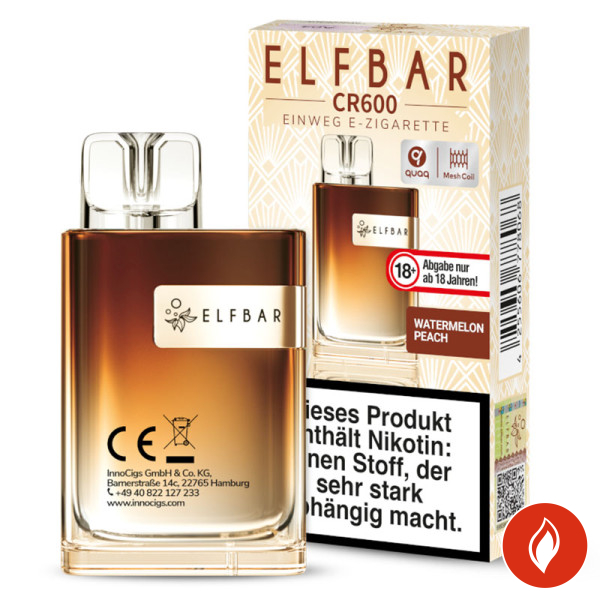 Elfbar CR600 Watermelon Peach 20mg Einweg E-Zigarette