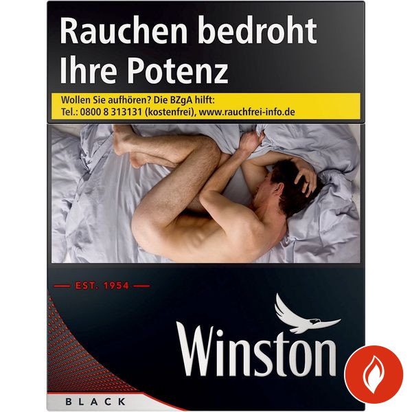 Winston Black XXL Zigaretten Einzelschachtel