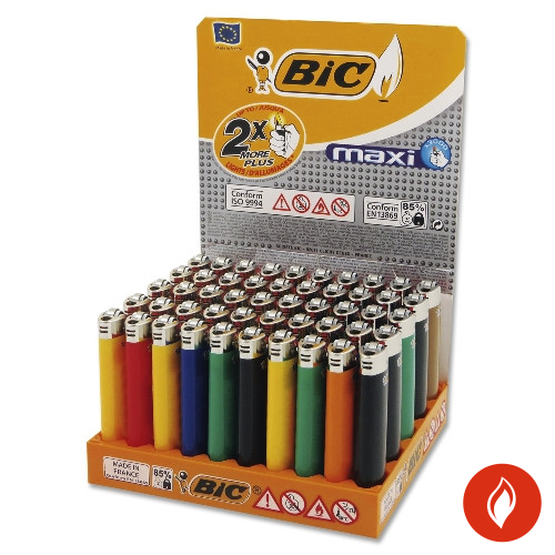 Einwegfeuerzeug Stein BiC Maxi Fluo sortiert