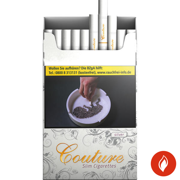 Couture Silver Zigaretten Einzelschachtel
