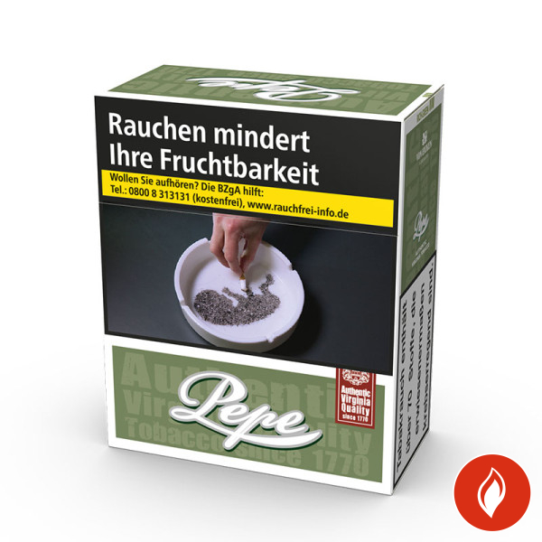 Pepe Rich Green Super Zigaretten Schachtel