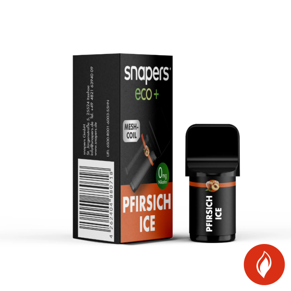 Snapers Pfirsich Ice 0mg Eco Plus Liquidpod