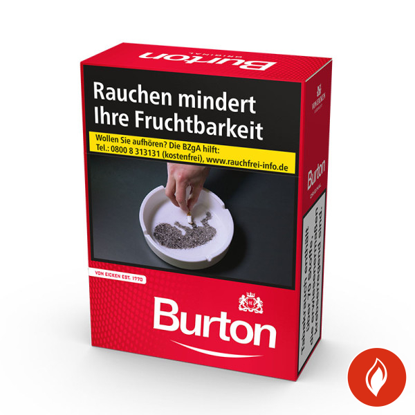Burton Red Maxi Pack Zigaretten Packung