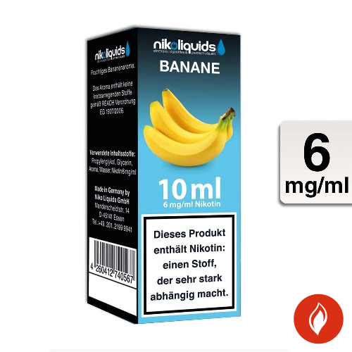 E-Liquid Nikoliquids Banane 6 mg 70 Pg 30 Vg