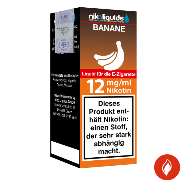 E-Liquid Nikoliquids Banane 12 mg 70 Pg 30 Vg