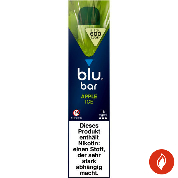 Blu Bar Apple Ice 18mg Einweg E-Zigarette