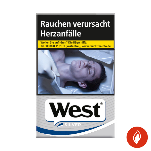 West Silver XL Zigaretten Einzelschachtel